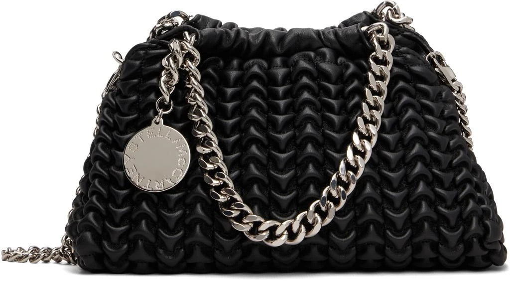 Stella McCartney Black Falabella Popcorn Drawstring Crossbody Bag 1