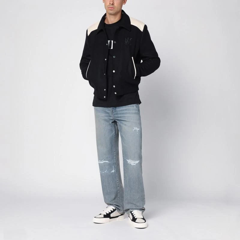 AMIRI Straight jeans with rips Antique Indigo 2