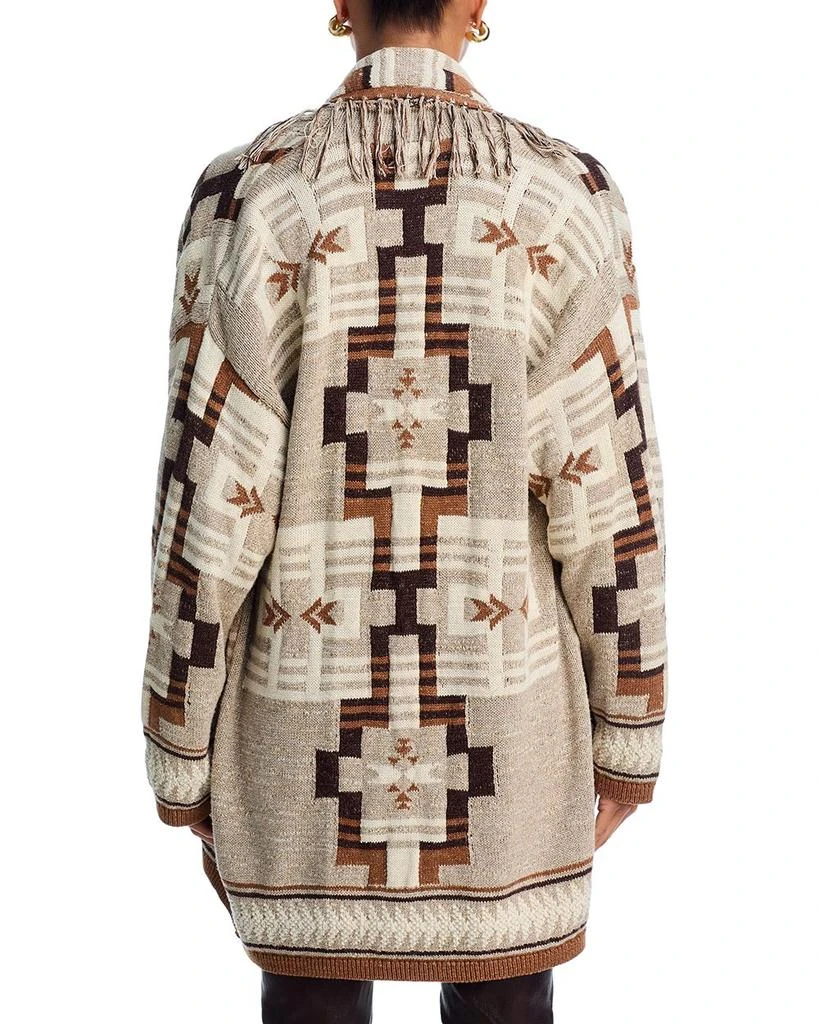 L
Agence Jair Jacquard Fringe Cardigan 3