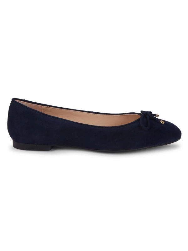 Stuart Weitzman Gabby Bow Suede Ballerina Flats 1