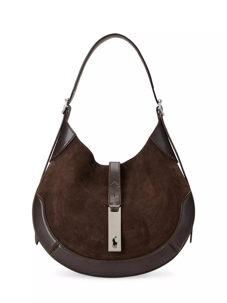 Ralph Lauren Polo ID Small Suede Shoulder Bag 1
