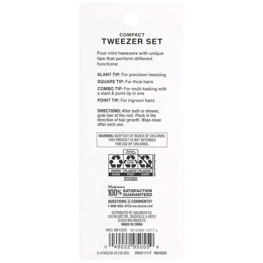 Walgreens Mini 4 Piece Tweezer Set 2
