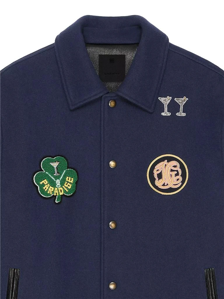 Givenchy Varsity Jacket in Wool and Leather 5