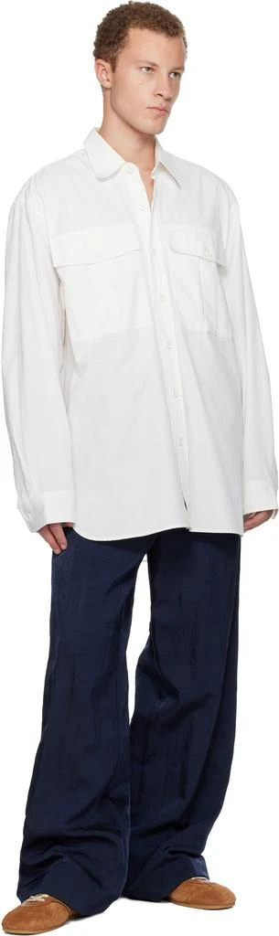 Dries Van Noten Off-White Oversized Cotton Shirt 4