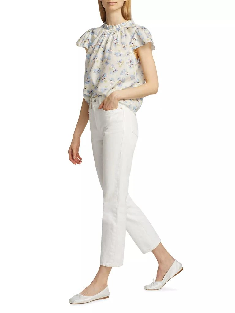 DÔEN Yvie Gathered Silk & Viscose Top 2