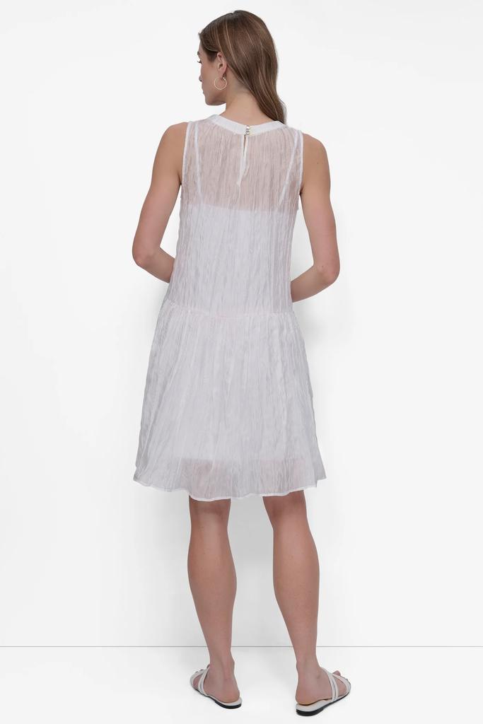 DKNY JEWEL NECK DROP WAIST TRAPEZE
