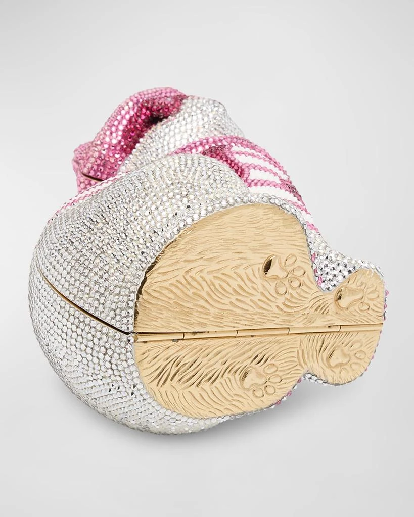 Judith Leiber Cat with Beret Crystal Clutch Bag 7
