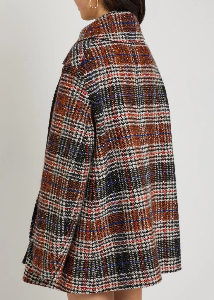 Missoni Double-breasted tartan wool-blend peacoat 3