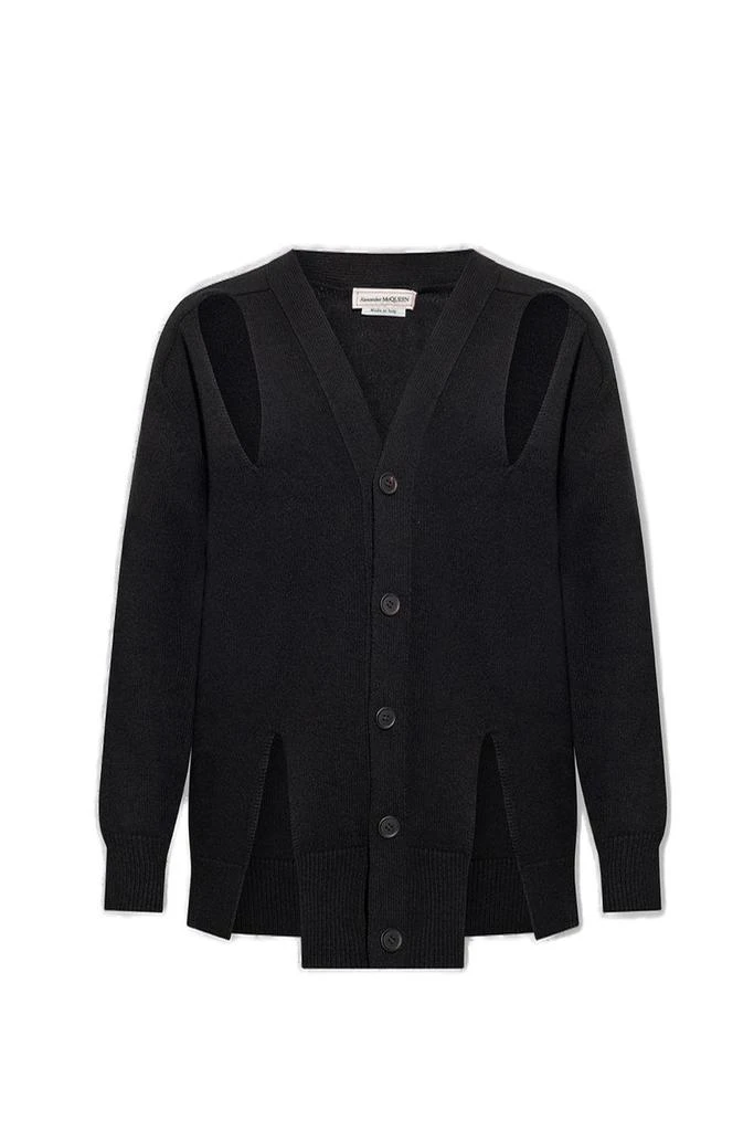 Alexander McQueen Alexander McQueen Cut-Out Knitted Cardigan 1