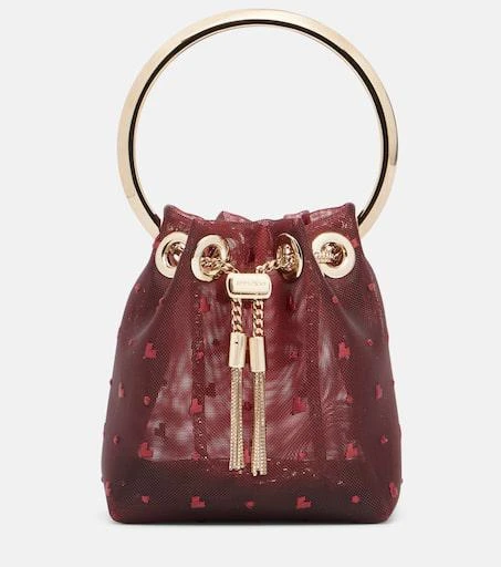 Jimmy Choo Bon Bon Micro mesh bucket bag 1