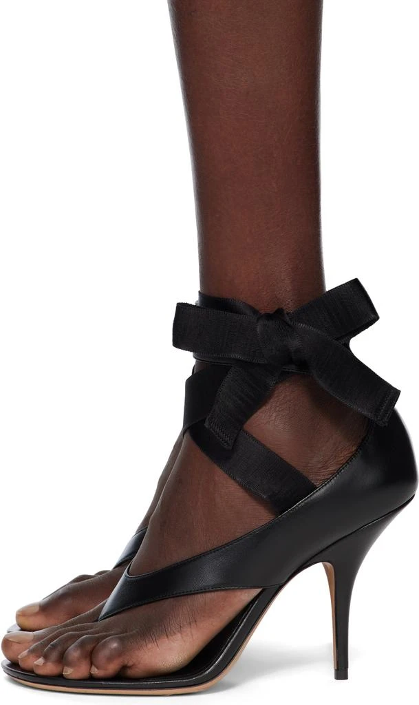 Salvatore Ferragamo Black Ribbon Heeled Sandals 3