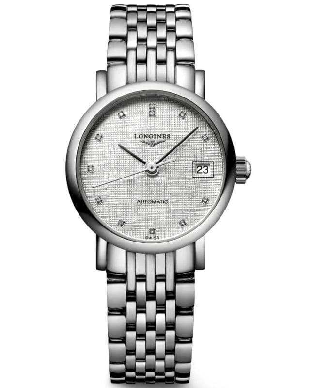 Longines Longines Elegant Collection Silver Diamond Dial Steel Women's Watch L4.309.4.77.6 1