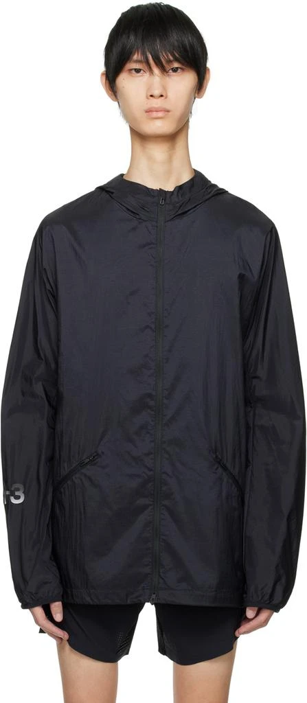 Y-3 Black Hooded Jacket 1