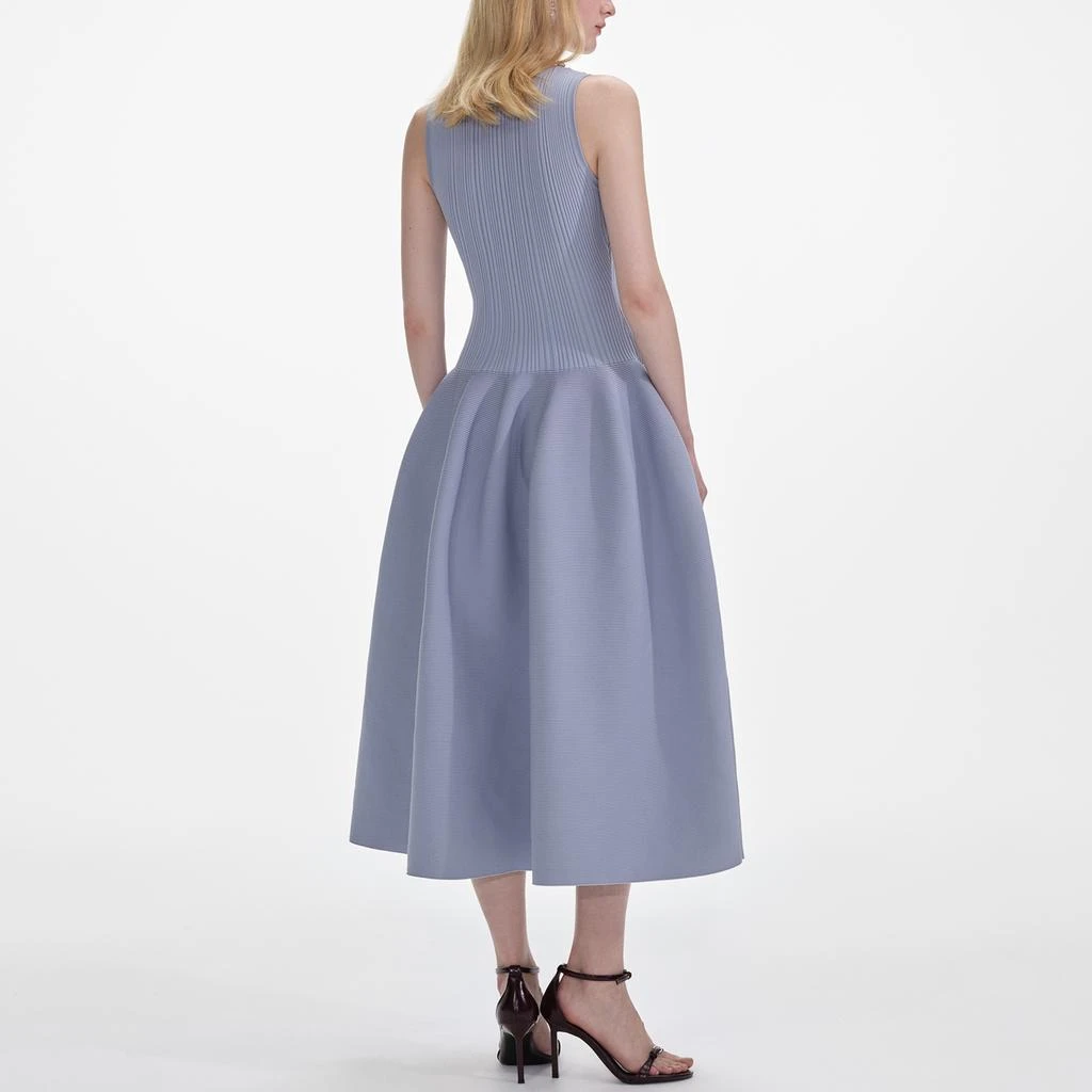 Self Portrait Ribbed Knit Midi Dress 3