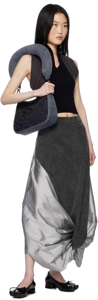 PAULA CANOVAS DEL VAS Gray Boletus Midi Skirt 4