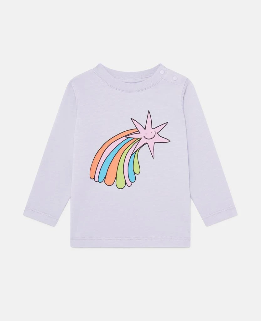 Stella McCartney Stella McCartney - Shooting Stars Long-Sleeved T-Shirt, Woman, Lilac multicolour, Size: 3m 1