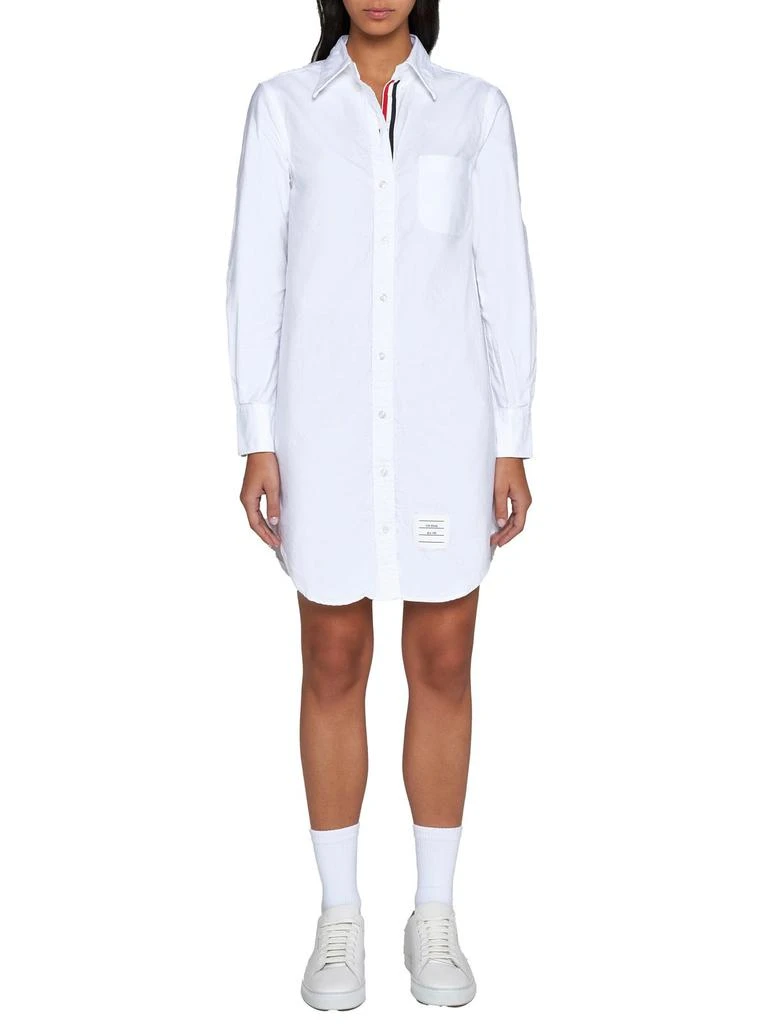 thom browne white shirt dress Thom Browne Striped Shirt Dress Dresses Multicolor