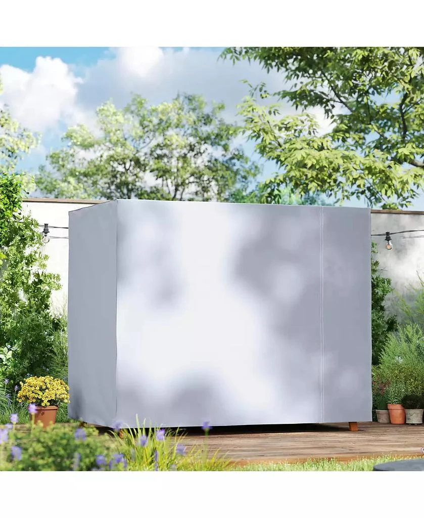 Outsunny 81" x 49" x 65" Outdoor Patio Hammock Porch Swing Cover, 8