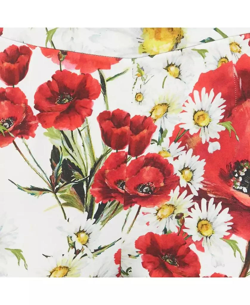 Pre-Owned Dolce 
Gabbana Women
s White Floral Print Crepe Trousers 3