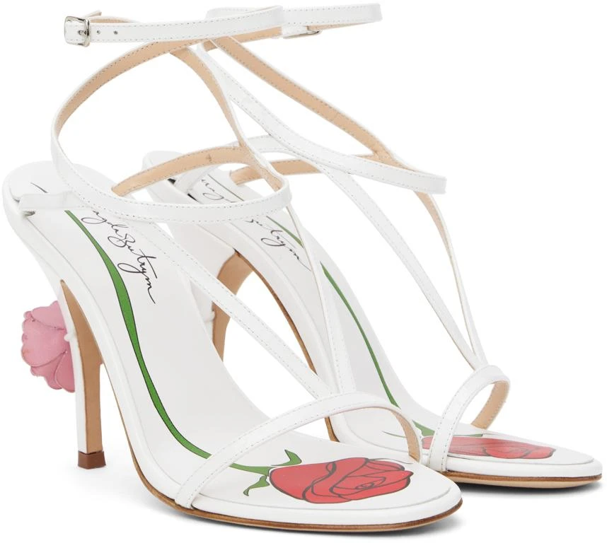 Magda Butrym White Strappy Heeled Sandals 4