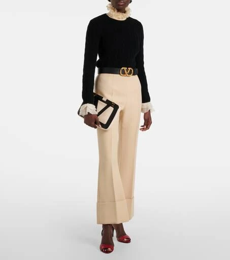 Valentino Virgin wool crêpe flared pants 2