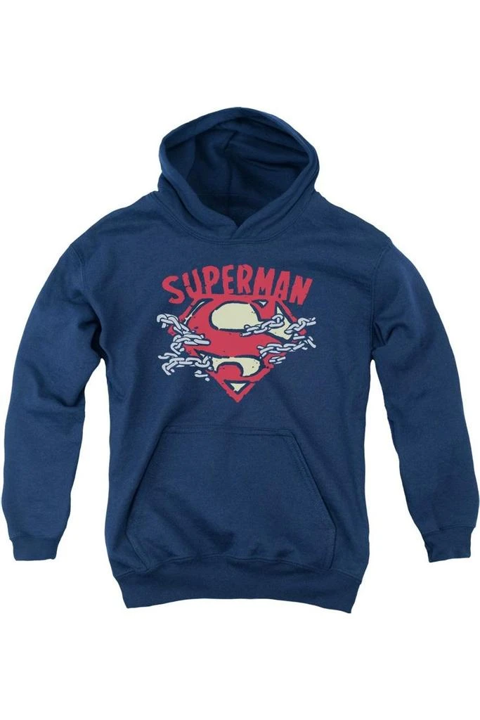 Gildan Superman Chain Breaking Youth Pull Over Hoodie / Hooded Sweatshirt 1