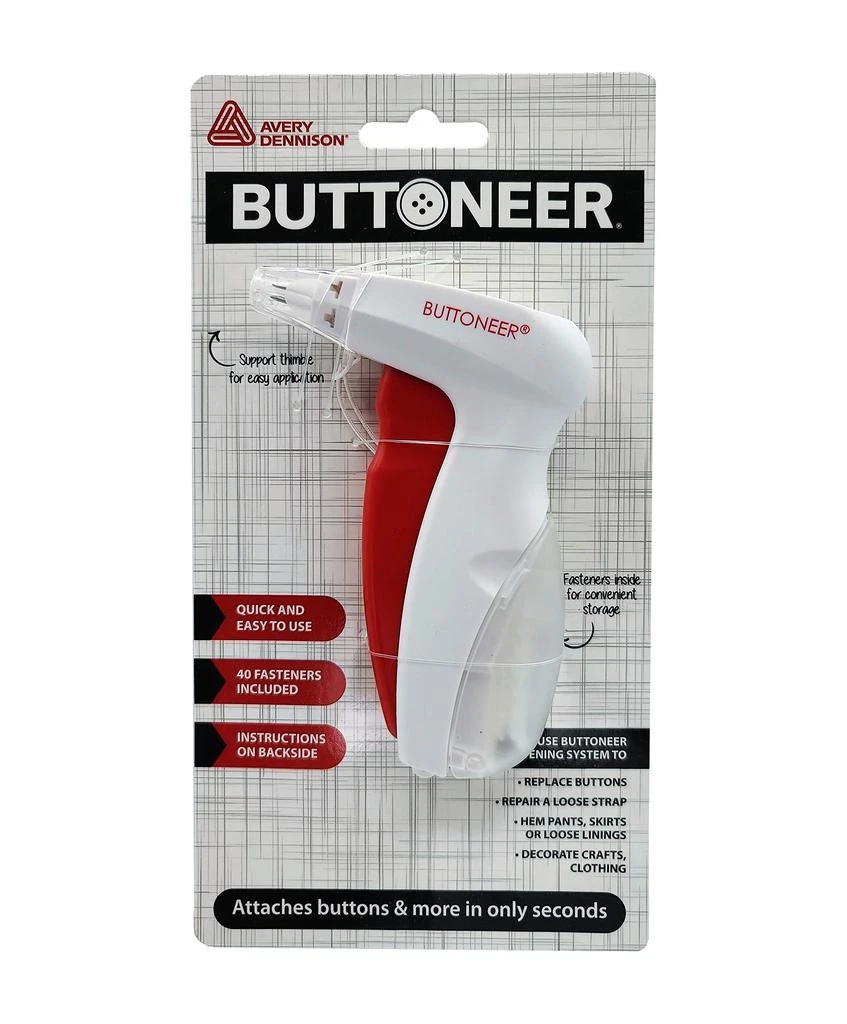 Buttoneer Buttoneer Button Fastening System - NEW and Improved! - Attaches Buttons & More in Seconds - No Sewing Necessary & Works on Most Fabrics