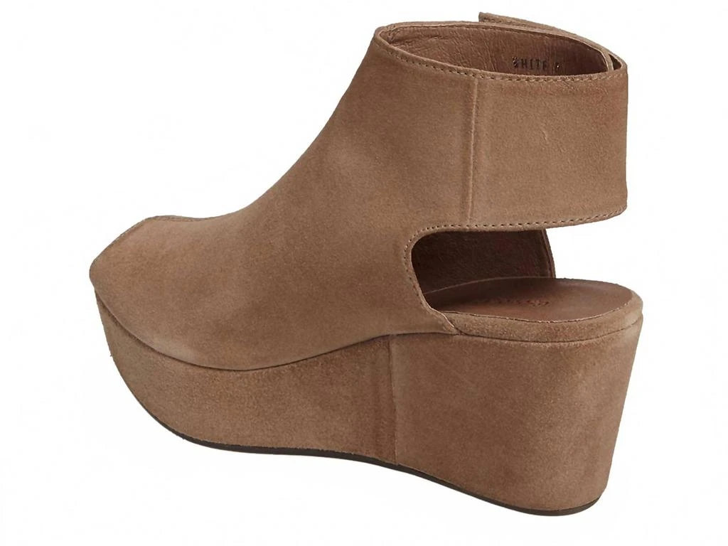 CHOCOLAT BLU Women's Peep Toe Wedge In Taupe Suede 3