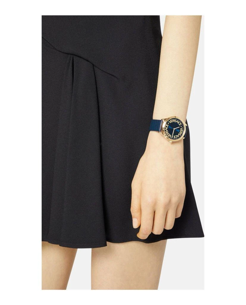Versace Versace Logo Halo Leather Watch 4