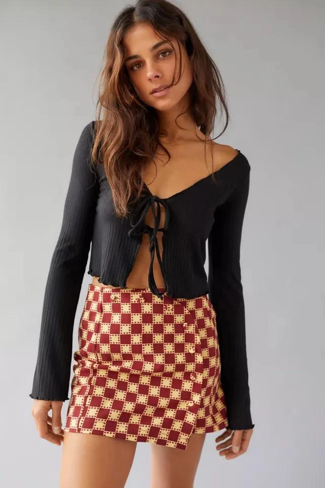 Urban Outfitters UO Jagger Button-Front Mini Skirt 1