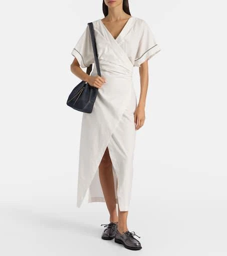 Brunello Cucinelli Monili metallic leather boat shoes 3