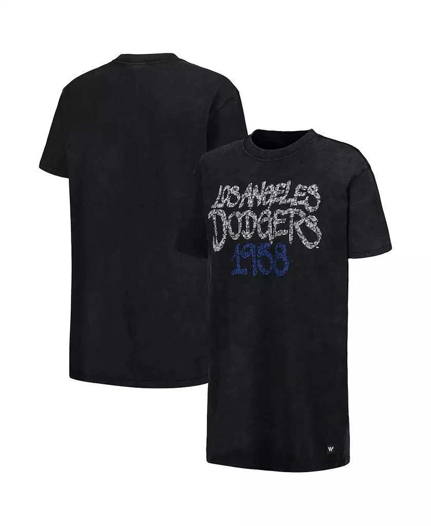 The Wild Collective Women's Black Los Angeles Dodgers T-shirt Dress 1