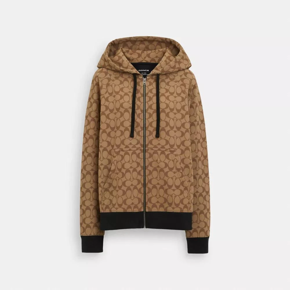 Coach All Over Signature Zip Hoodie 1