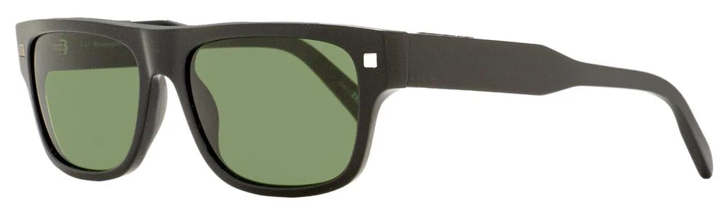 Zegna Men's Rectangular Sunglasses EZ0088 01N Black   56mm 1