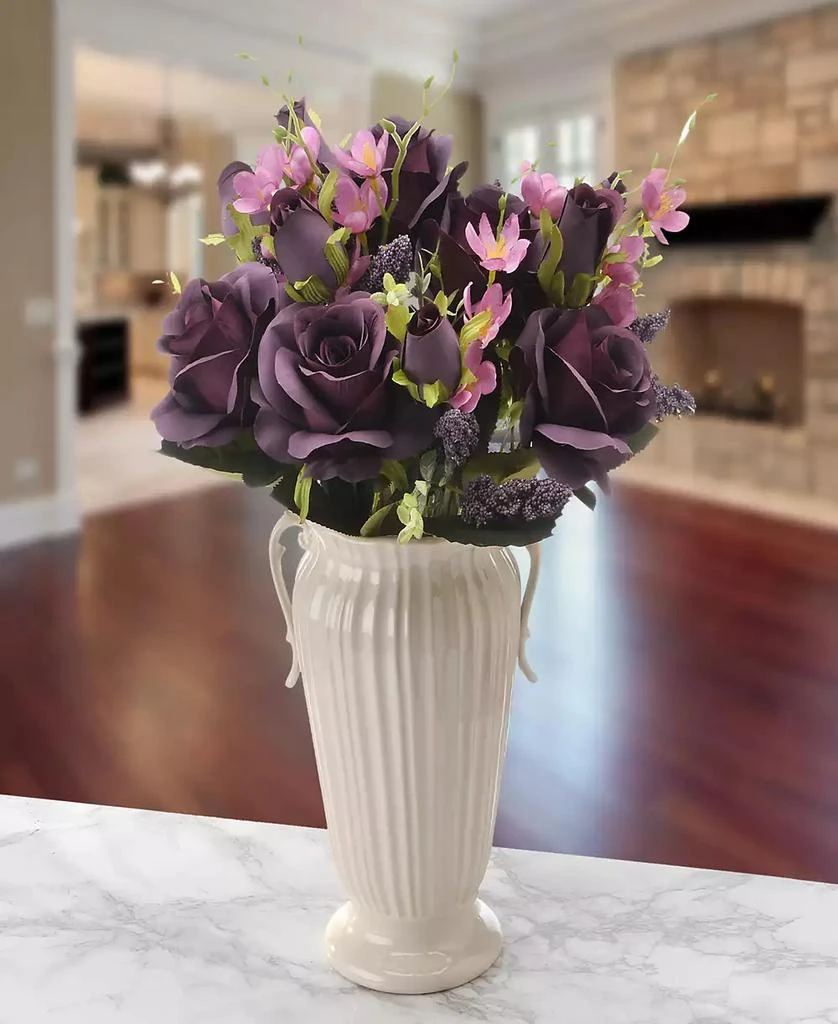 National Tree Company 19 Purple Rose Bundle 5