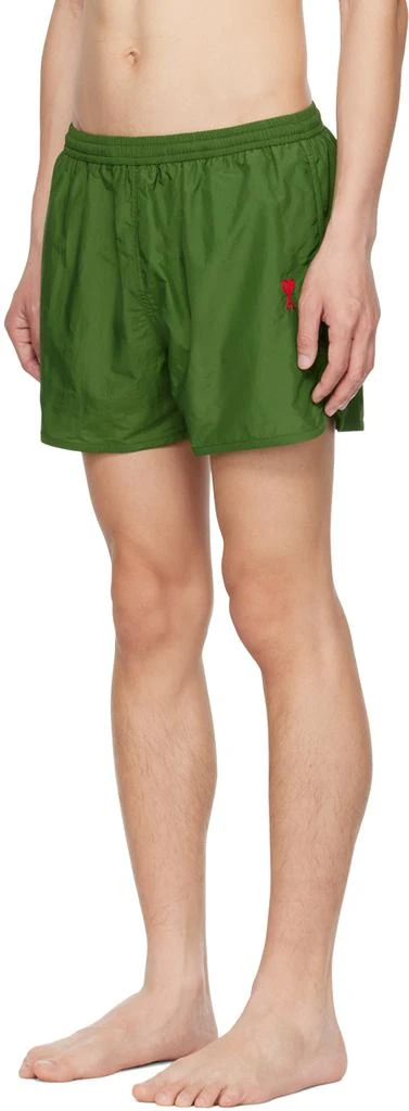 AMI Paris Green Ami de Cœur Swim Shorts 4