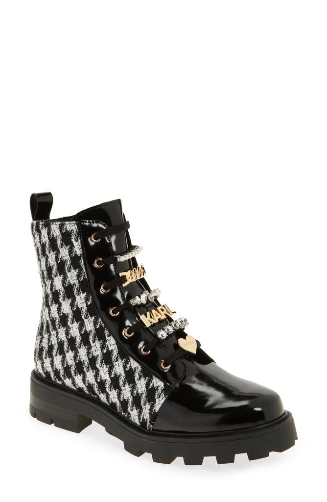 Outfits Best Designer Combat Boots Combat Boot Kirlah Boot In Patent Plaid  STRASSE PARIS Womens Girls