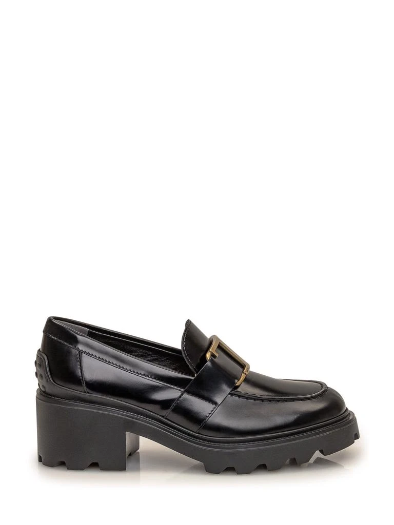 Tod's T-plaque Block Heel Loafers 1