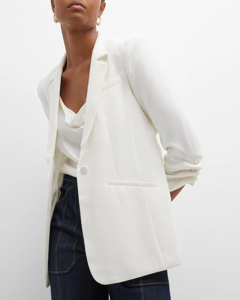 Cinq a Sept Khloe Crepe 3/4-Sleeve Blazer 7
