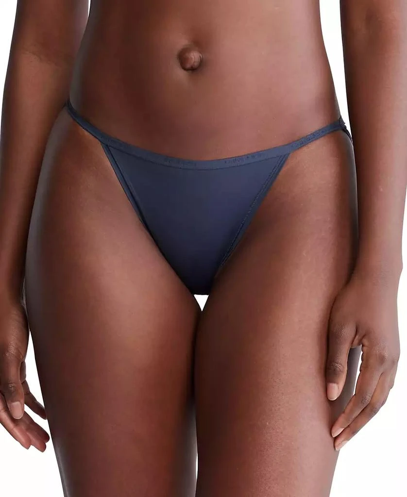 Calvin Klein Women's Ideal Stretch Micro High-Leg String Bikini Underwear QD5176 1