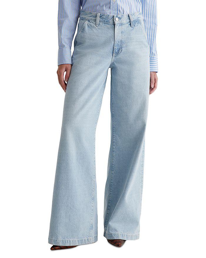 AG High Rise Low Slung Palazzo Jeans in Idol