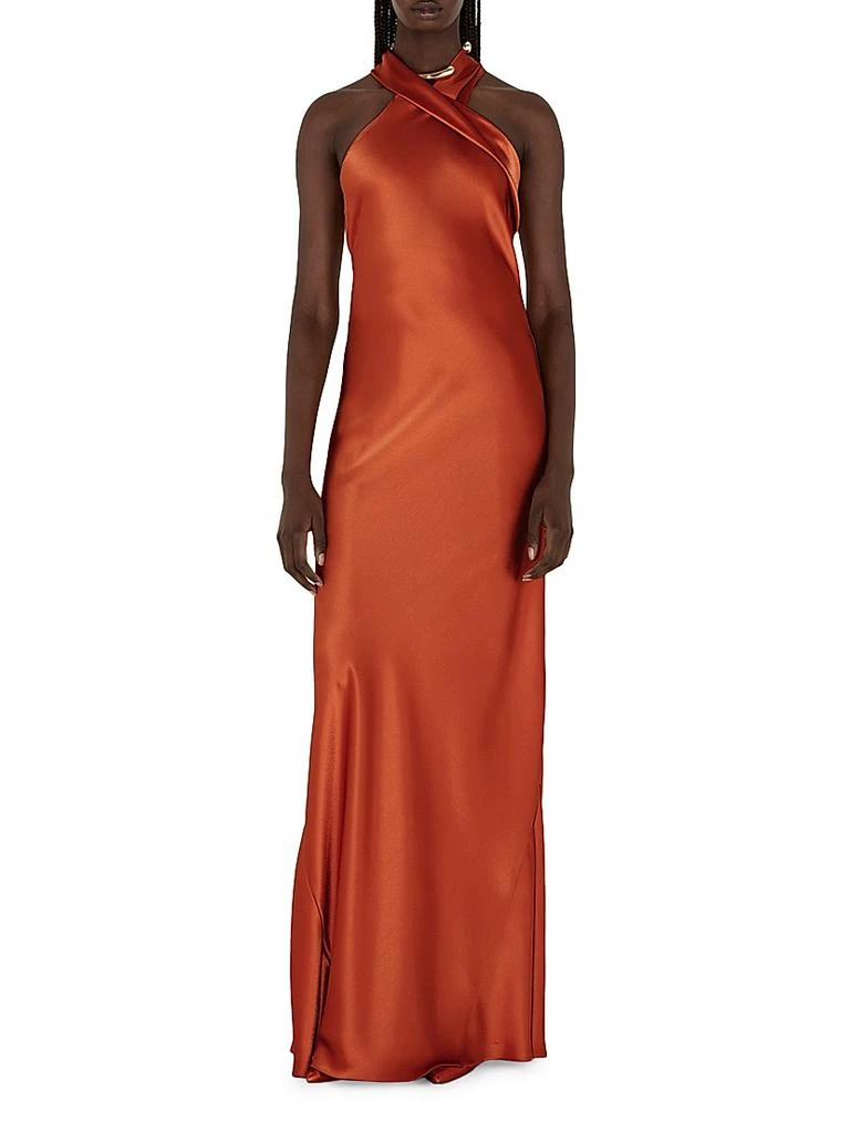 Galvan Pandora Halter Column Gown 2