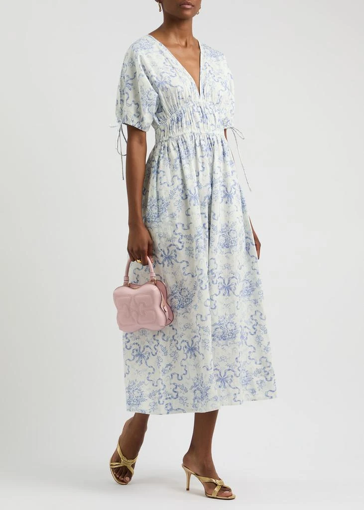 LOVESHACKFANCY Mastey printed cotton midi dress  4