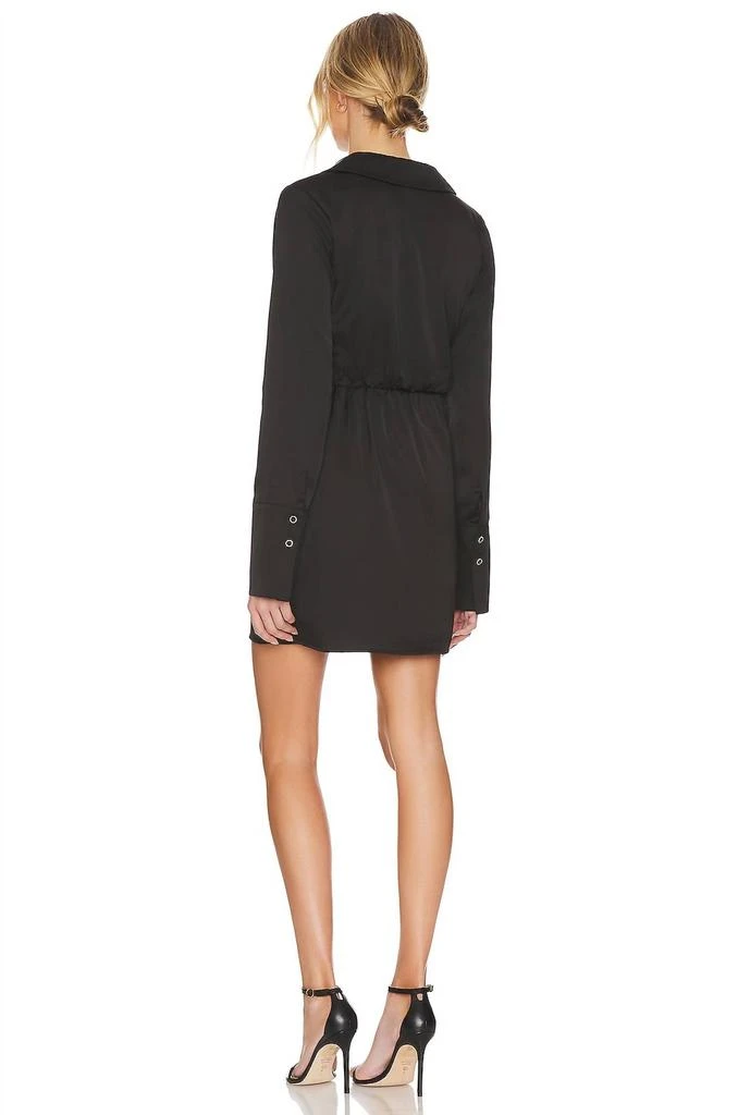 Sanctuary Cuff Detail Wrap Dress In Black 3