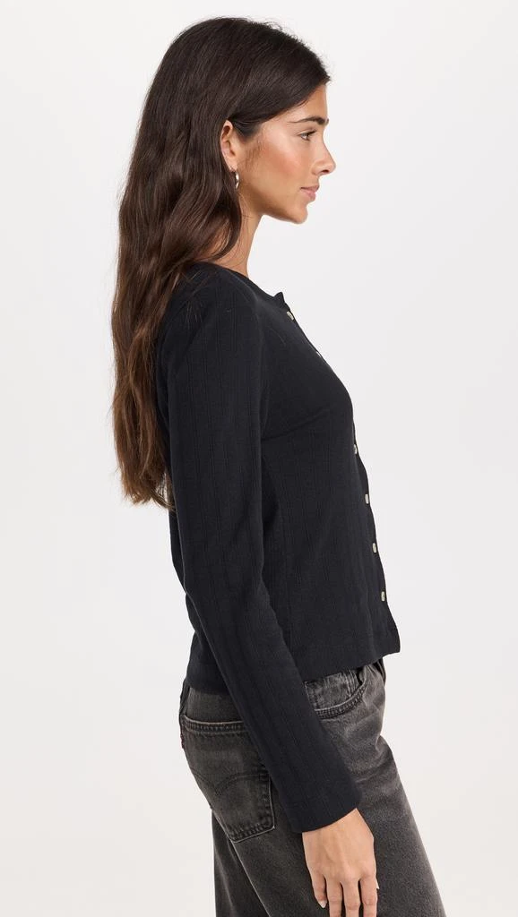 Leset Pointelle Classic Crew Cardigan 3