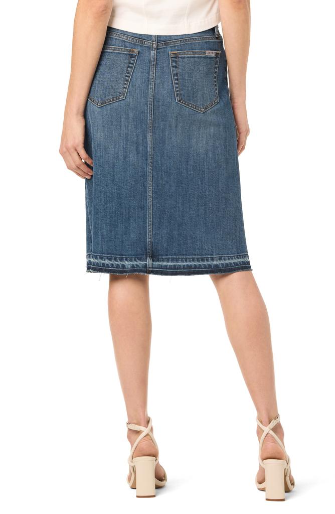 Joe's High Waist Slit Denim Midi Skirt