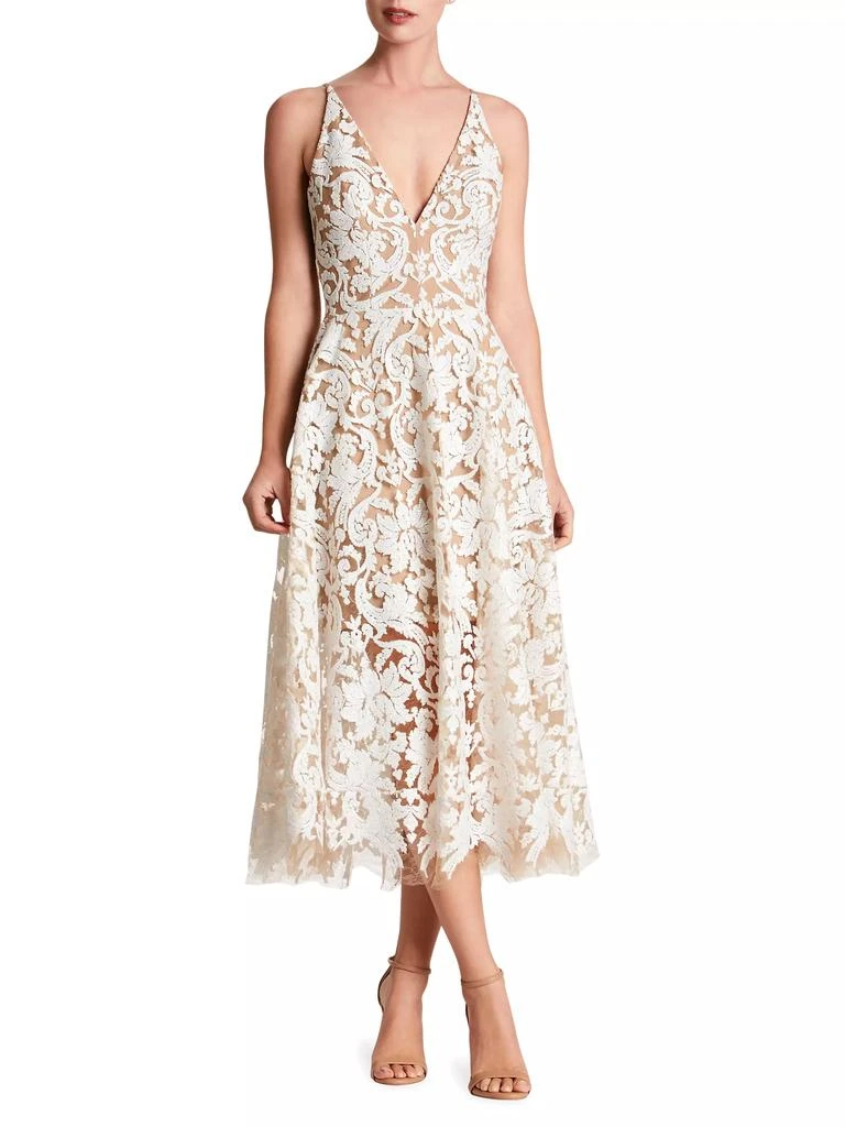 Dress The Population Blair Sleeveless Sequin Lace Midi Dress 2