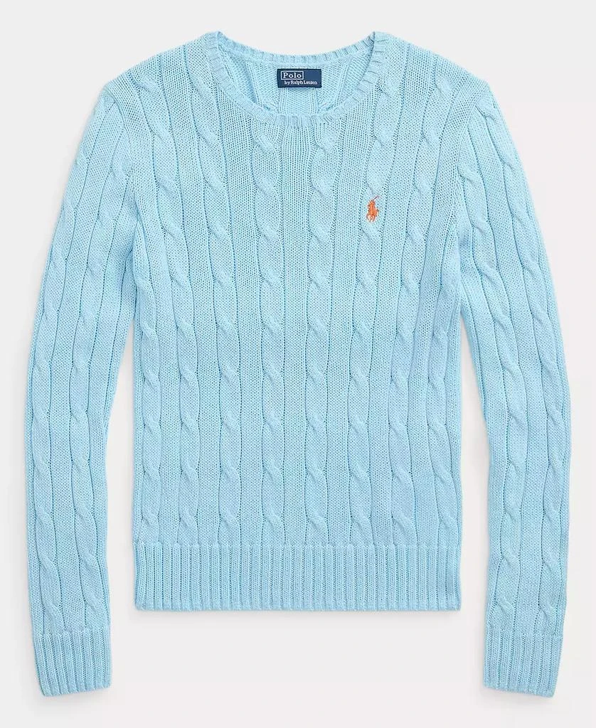 Ralph Lauren Women's Cable-Knit Cotton Crewneck Sweater 5