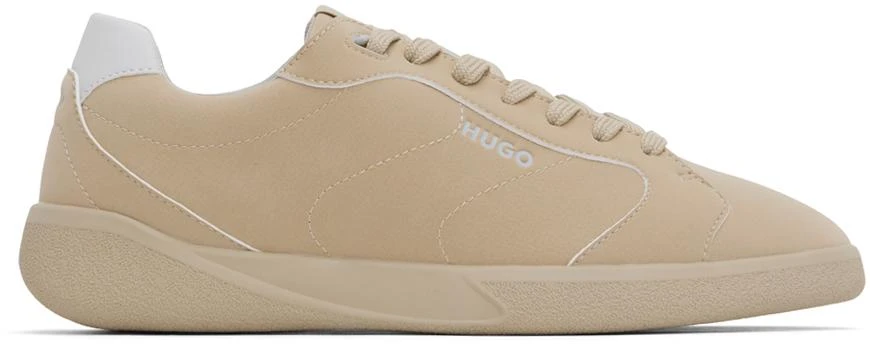 Hugo Boss Beige Cupsole Logo Detail Sneakers 1