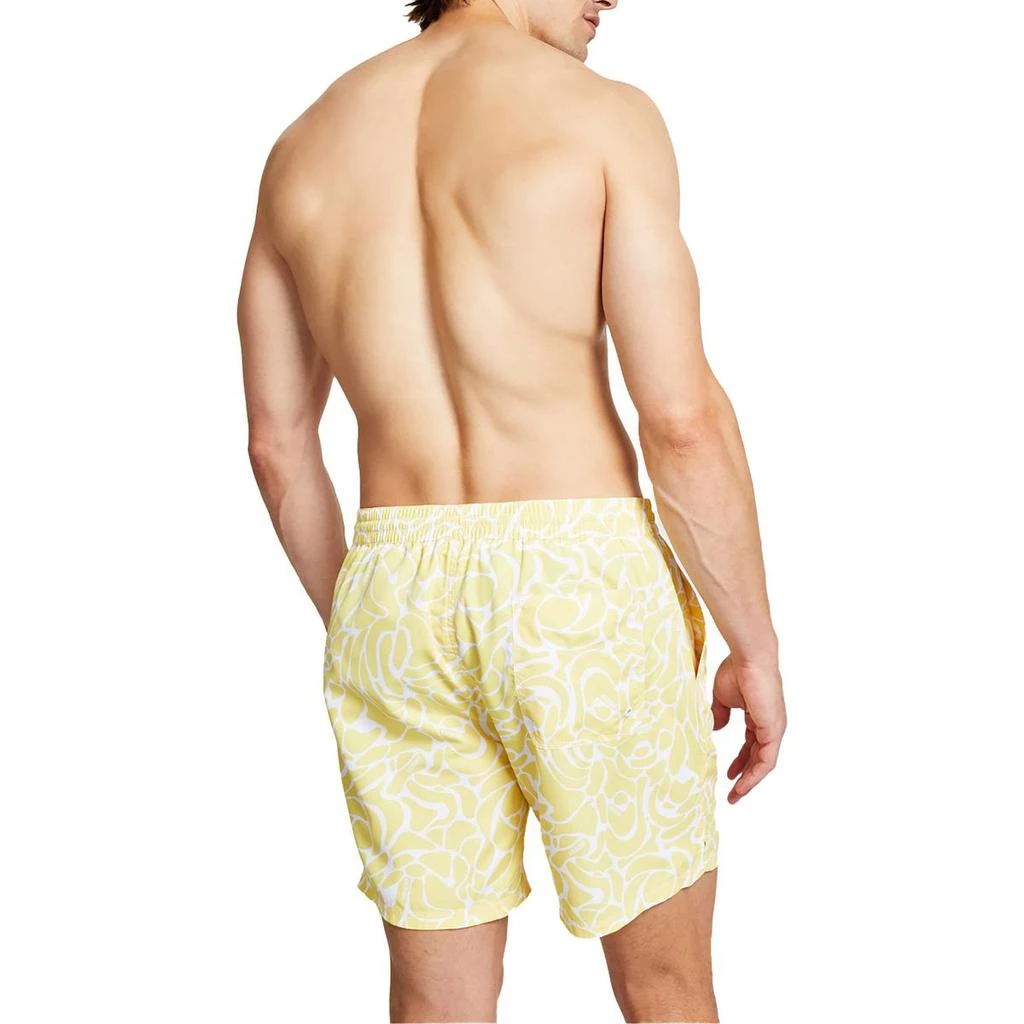 GUESS Mens Drawstring Printed Swim Trunks 2